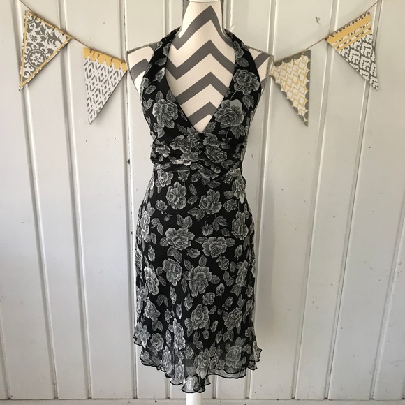 B Darlin Dresses & Skirts - B. Darlin Black & White Floral Halter Dress